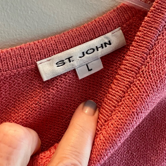 St John knit button back top - Picture 3 of 8